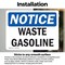 Signmission Waste Gasoline OSHA Notice Sign, Vinyl Decal, 7in W x 5in L, 2PK OS-2PACK-NS-D-57-L-18959 - alternate 3